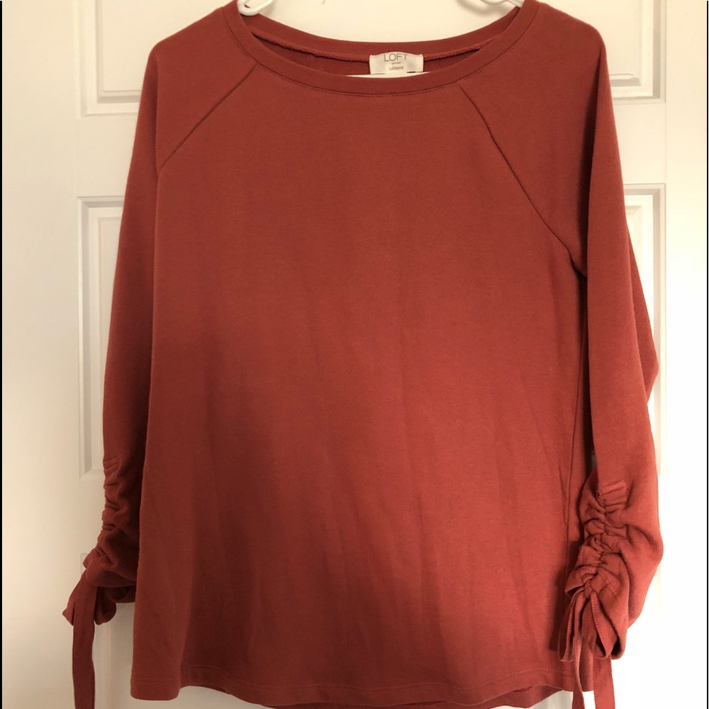 the loft sweatshirt top with ties